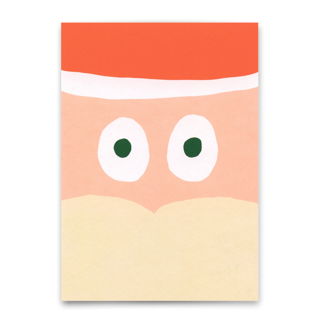 Deli Cards Postkarte "Santa face" | Schöne Karte zu Weihnachten