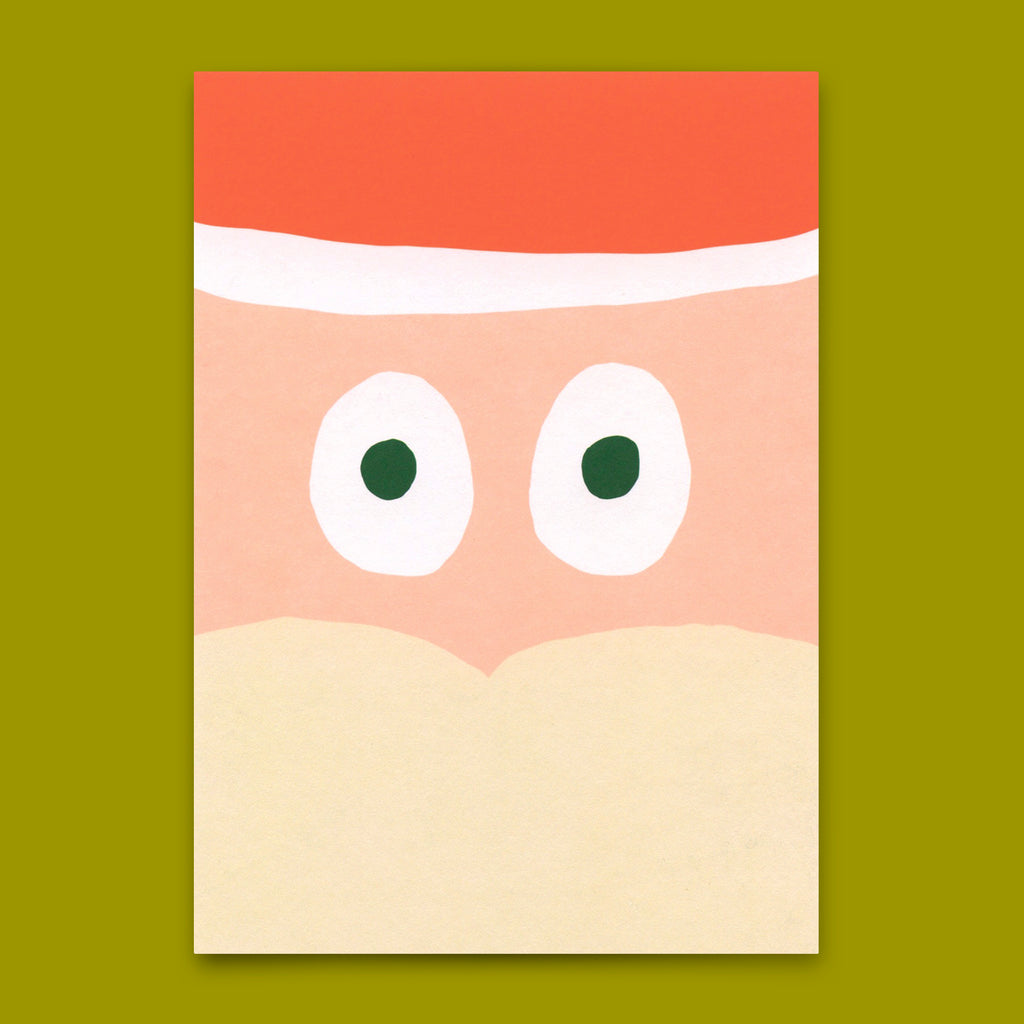 Deli Cards Postkarte "Santa face" | Schöne Karte zu Weihnachten