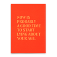 Deli Cards Postkarte "Lying about age" | Lustige Karte mit Spruch zum Geburtstag