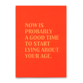 Deli Cards Postkarte "Lying about age" | Lustige Karte mit Spruch zum Geburtstag