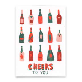 Deli Cards Postkarte "Cheers to you (Bottles)" | Coole Karte für jeden Anlass