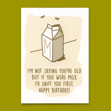 Deli Cards Postkarte "If you were milk" | Lustige Karte mit Spruch zum Geburtstag