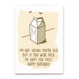 Deli Cards Postkarte "If you were milk" | Lustige Karte mit Spruch zum Geburtstag