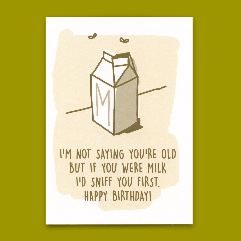 Deli Cards Postkarte "If you were milk" | Lustige Karte mit Spruch zum Geburtstag