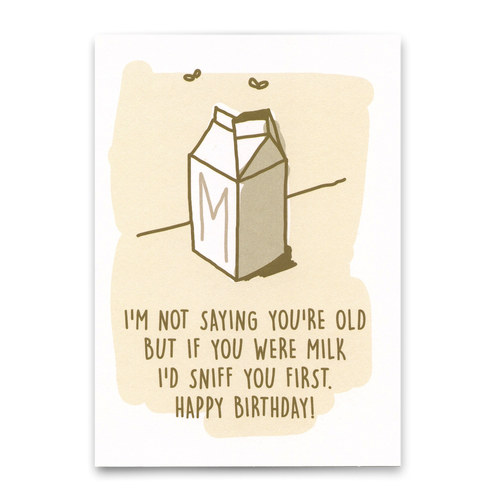 Deli Cards Postkarte "If you were milk" | Lustige Karte mit Spruch zum Geburtstag