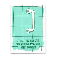 Deli Cards Postkarte "Shit assistance" | Lustige Karte mit Spruch zum Geburtstag