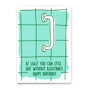 Deli Cards Postkarte "Shit assistance" | Lustige Karte mit Spruch zum Geburtstag