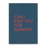 Deli Cards Postkarte "Keep you" | Coole Karte mit Spruch für Verliebte