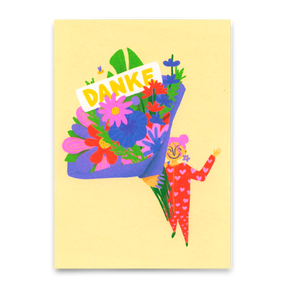 Deli Cards Postkarte "Danke Bouqet" | Schöne Karte zum Dankesagen
