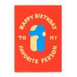 Deli Cards Postkarte "Favorite person Hug" | Besondere Karte zum Geburtstag
