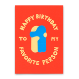 Deli Cards Postkarte "Favorite person Hug" | Besondere Karte zum Geburtstag