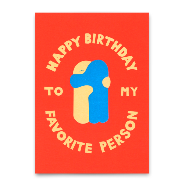 Deli Cards Postkarte "Favorite person Hug" | Besondere Karte zum Geburtstag