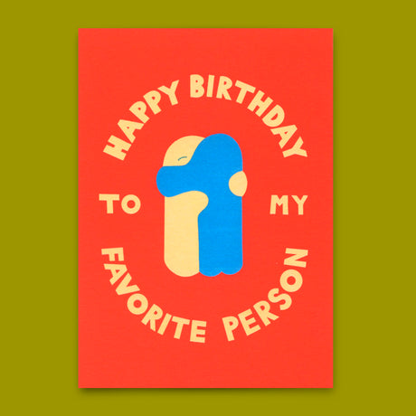 Deli Cards Postkarte "Favorite person Hug" | Besondere Karte zum Geburtstag