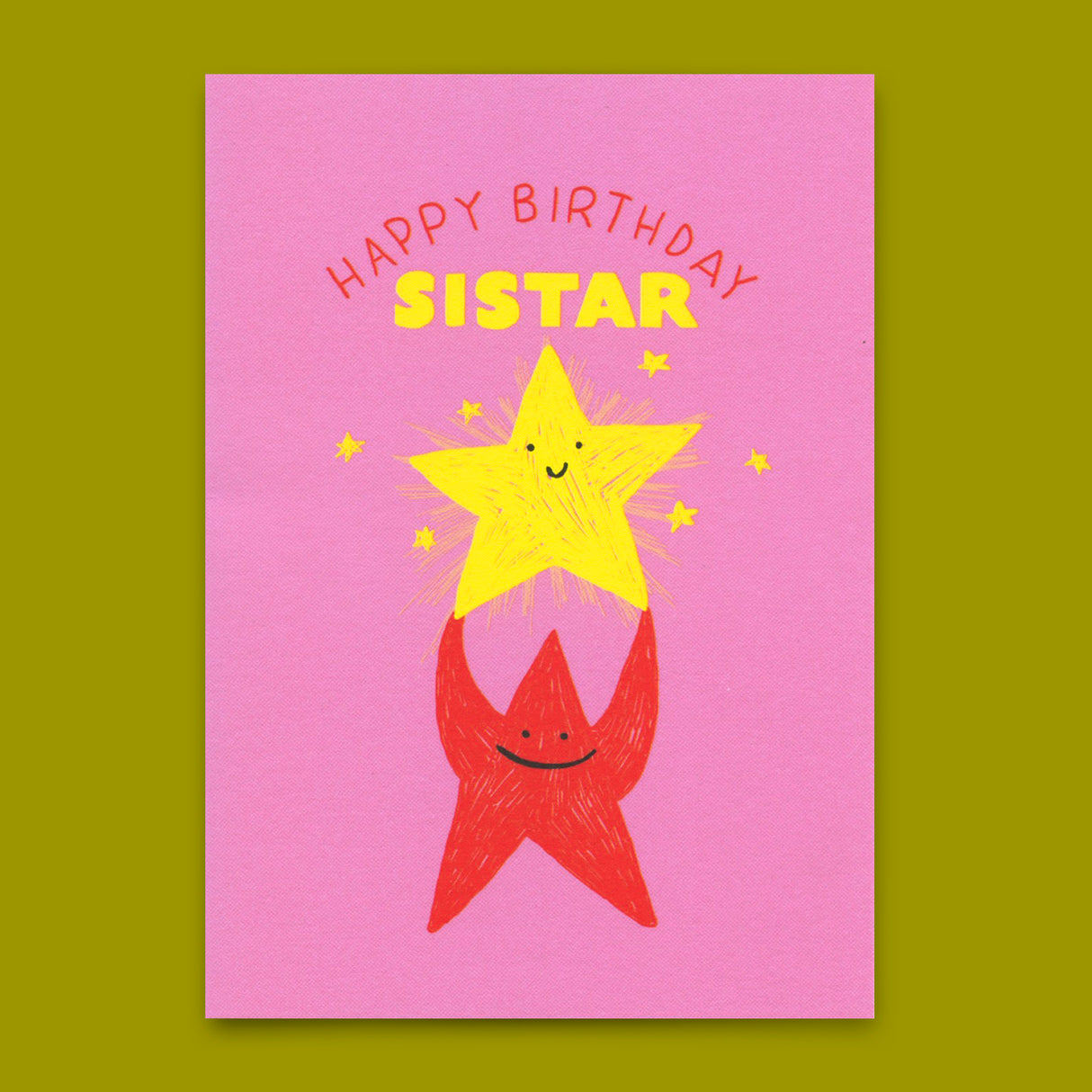 Deli Cards Postkarte "Happy Birthday, sistar" | Schöne Karte zum Geburtstag