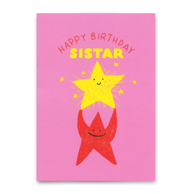 Deli Cards Postkarte "Happy Birthday, sistar" | Schöne Karte zum Geburtstag