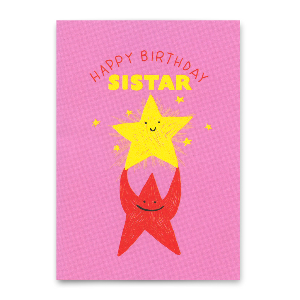 Deli Cards Postkarte "Happy Birthday, sistar" | Schöne Karte zum Geburtstag