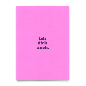 Deli Cards Postkarte "Ich dich auch" | Schöne Karte für Verliebte