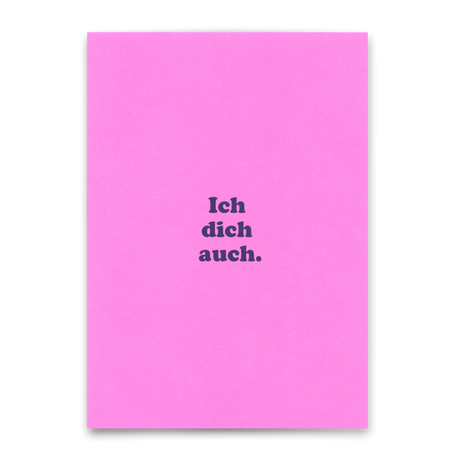Deli Cards Postkarte "Ich dich auch" | Schöne Karte für Verliebte