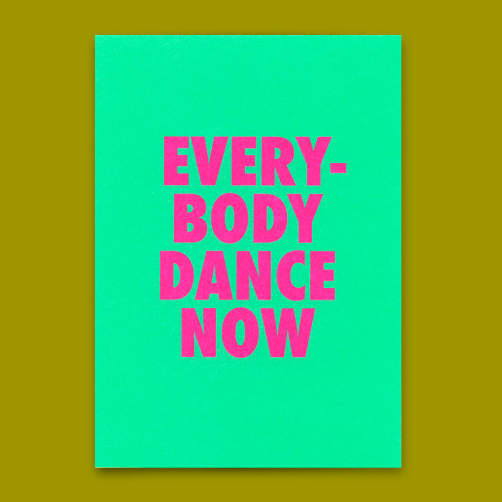 Deli Cards Postkarte "Everybody dance now" | Lustige Karte mit Spruch für jeden Anlass