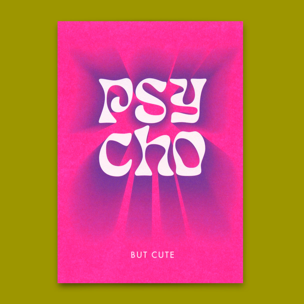 Deli Cards Postkarte "Psycho but cute" | Lustige Karte für Verliebte