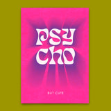 Deli Cards Postkarte "Psycho but cute" | Lustige Karte für Verliebte