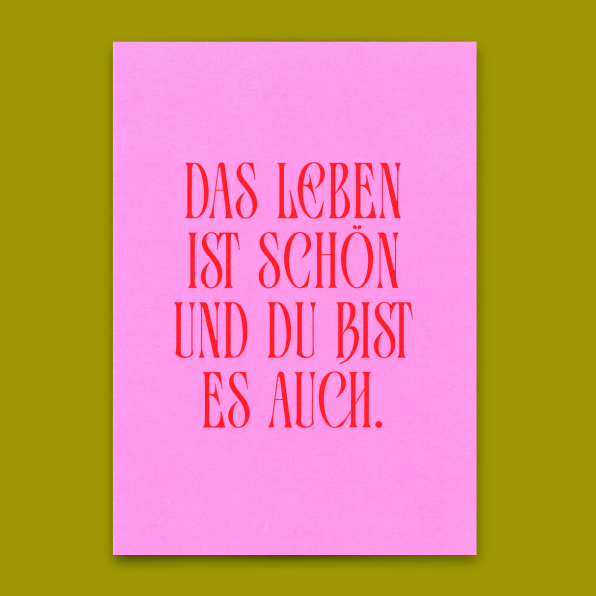 Deli Cards Postkarte "Das Leben ist schön" | Besondere Karte für jeden Anlass