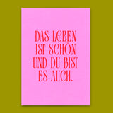 Deli Cards Postkarte "Das Leben ist schön" | Besondere Karte für jeden Anlass