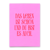 Deli Cards Postkarte "Das Leben ist schön" | Besondere Karte für jeden Anlass