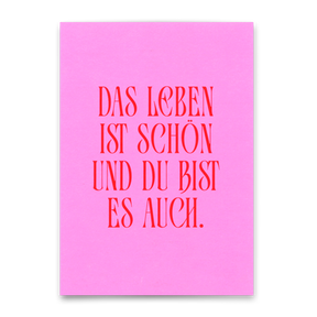 Deli Cards Postkarte "Das Leben ist schön" | Besondere Karte für jeden Anlass