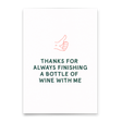 Deli Cards Postkarte "Finishing a bottle of wine" | Lustige Karte für jeden Anlass