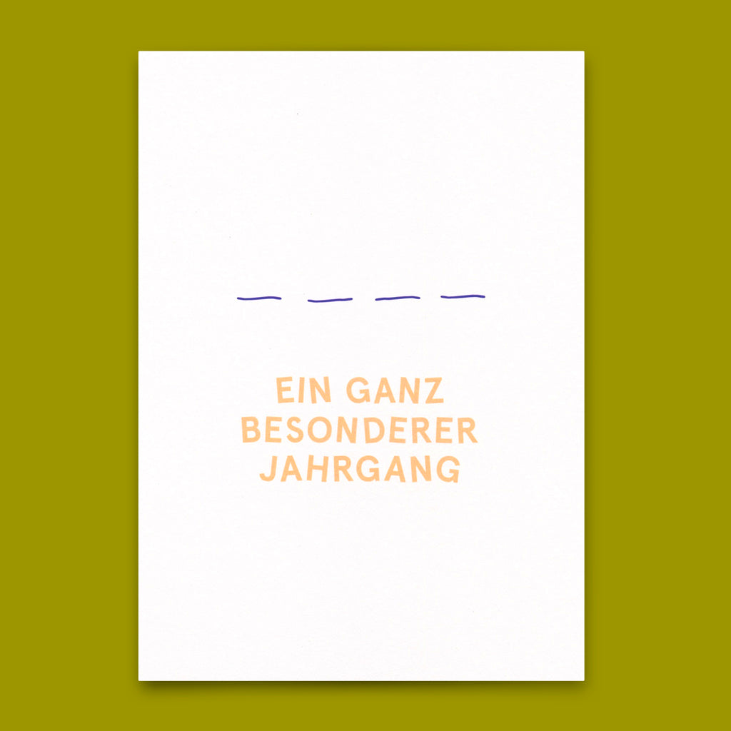 Deli Cards Postkarte "Besonderer Jahrgang" | Lustige Karte zum Geburtstag