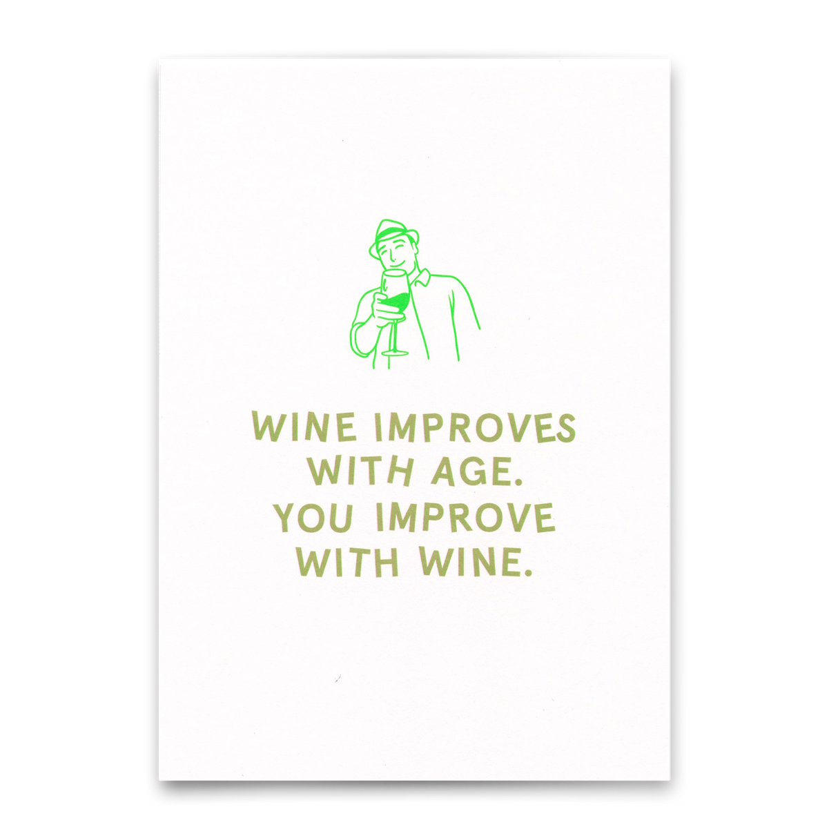 Deli Cards Postkarte "Wine improves with age" | Lustige Karte zum Geburtstag