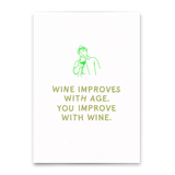 Deli Cards Postkarte "Wine improves with age" | Lustige Karte zum Geburtstag