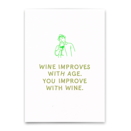 Deli Cards Postkarte "Wine improves with age" | Lustige Karte zum Geburtstag