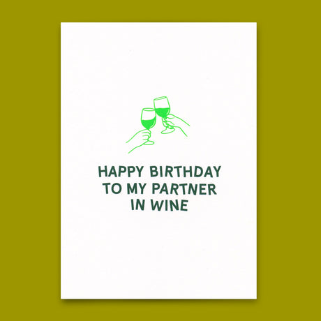 Deli Cards Postkarte "Partner in wine" | Schöne Karte für jeden Anlass