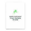 Deli Cards Postkarte "Partner in wine" | Schöne Karte für jeden Anlass