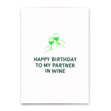 Deli Cards Postkarte "Partner in wine" | Schöne Karte für jeden Anlass