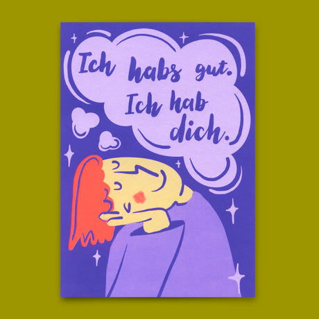 Deli Cards Postkarte "Ich habs gut" | Schöne Karte für Verliebte