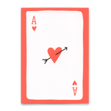 Deli Cards Postkarte "Ace of hearts" | Besondere Karte für Verliebte