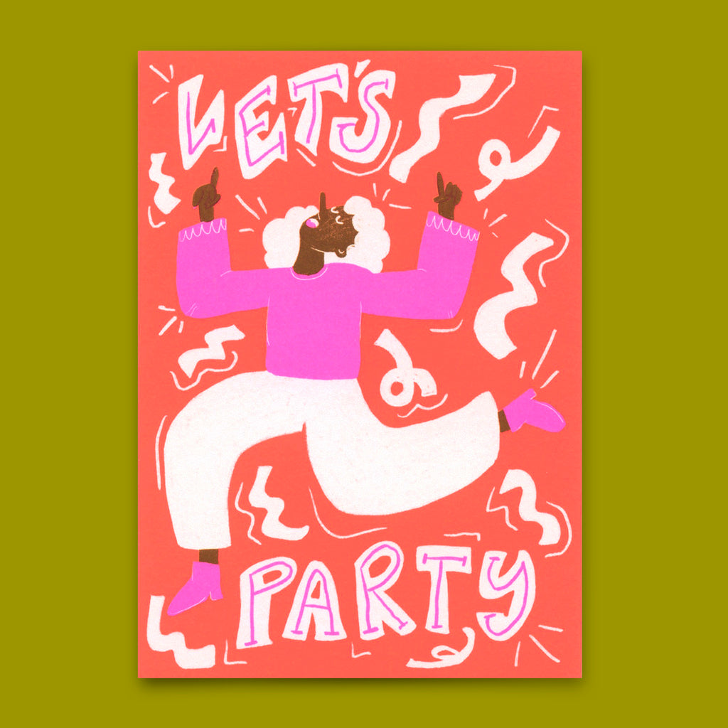 Deli Cards Postkarte "Let's Party" | Coole Karte für jeden Anlass