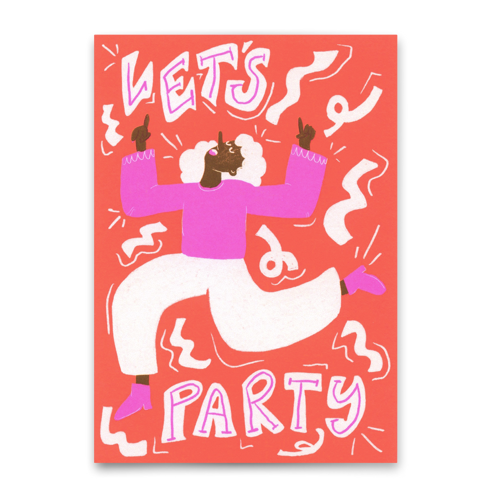 Deli Cards Postkarte "Let's Party" | Coole Karte für jeden Anlass