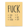 Deli Cards Postkarte "Fuck you/me/yeah" | Lustige Karte für jeden Anlass
