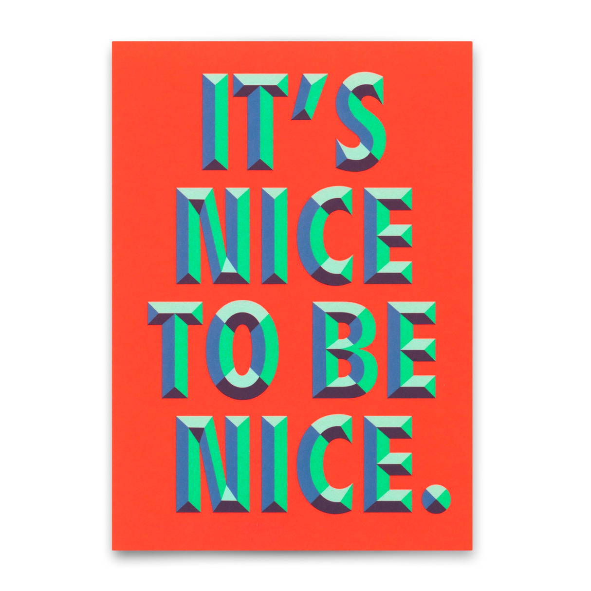 Deli Cards Postkarte "It`s nice to be nice" | Ausgefallene Karte für jeden Anlass