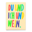 Deli Cards Postkarte "Du und ich und Wein" | Schöne Karte für Freunde