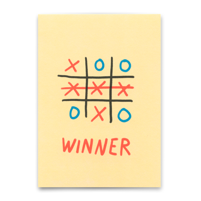 Deli Cards Postkarte "Winner" | Besondere Klappkarte zum Gratulieren