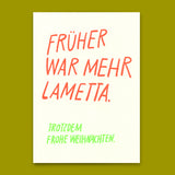 Deli Cards Postkarte "Früher war mehr" | Lustige Karte zu Weihnachten mit Spruch
