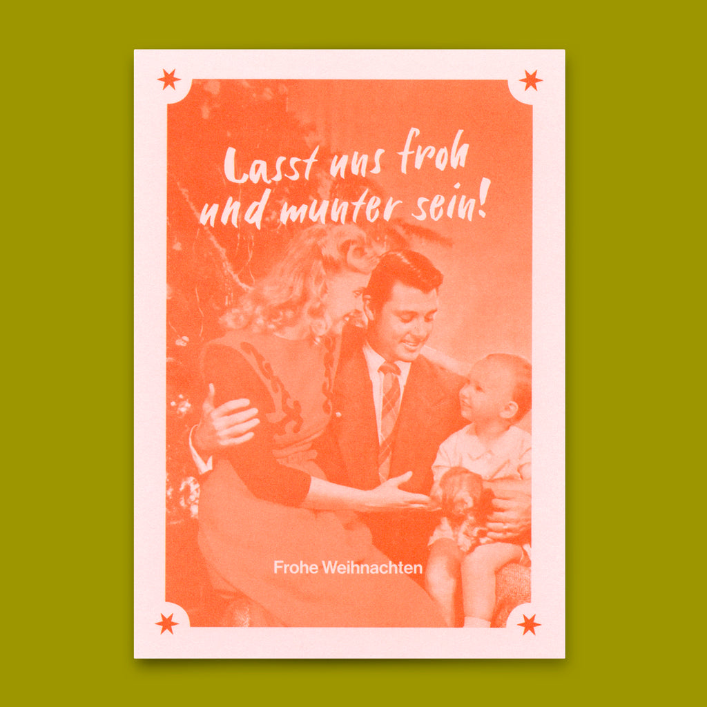 Deli Cards Postkarte "Froh und munter" | Schöne Karte zu Weihnachten