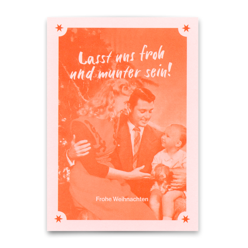 Deli Cards Postkarte "Froh und munter" | Schöne Karte zu Weihnachten