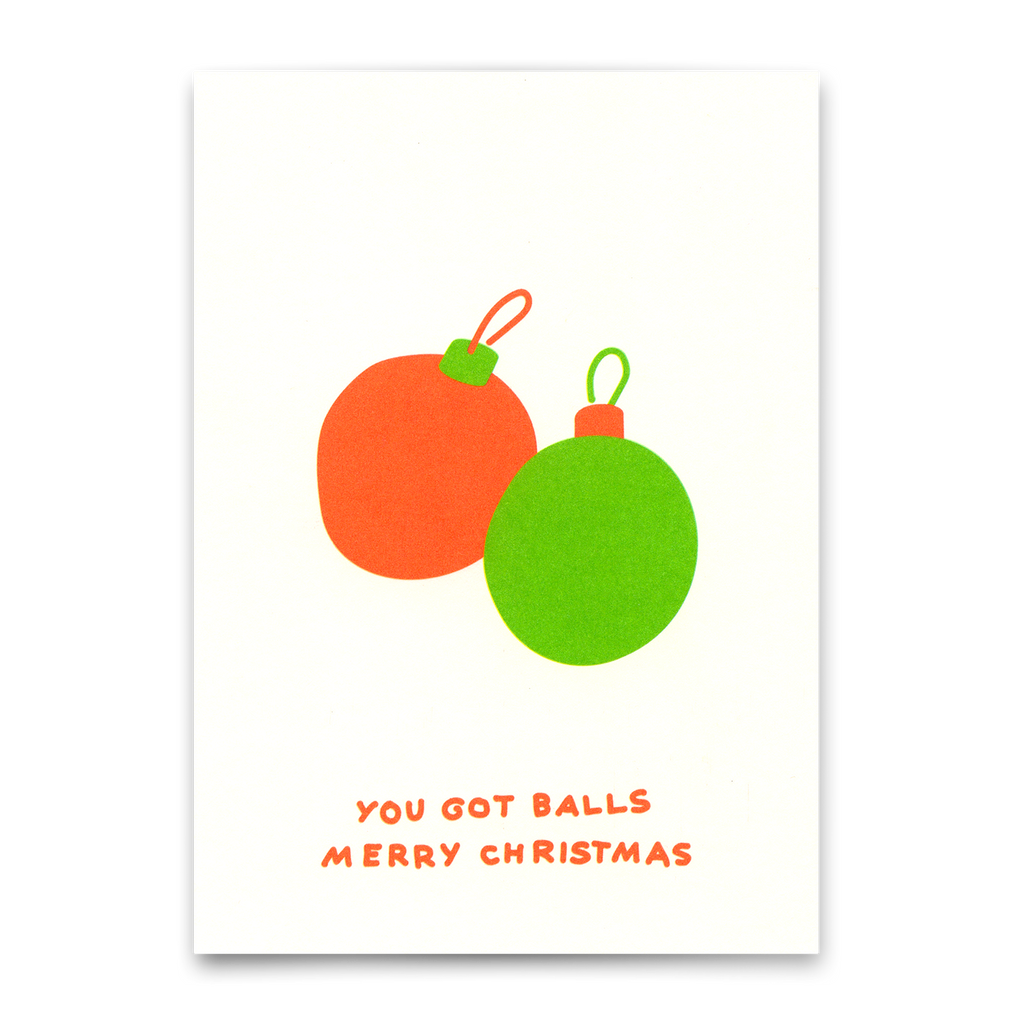 Deli Cards Postkarte "Christmasballs" | Lustige Karte zu Weihnachten