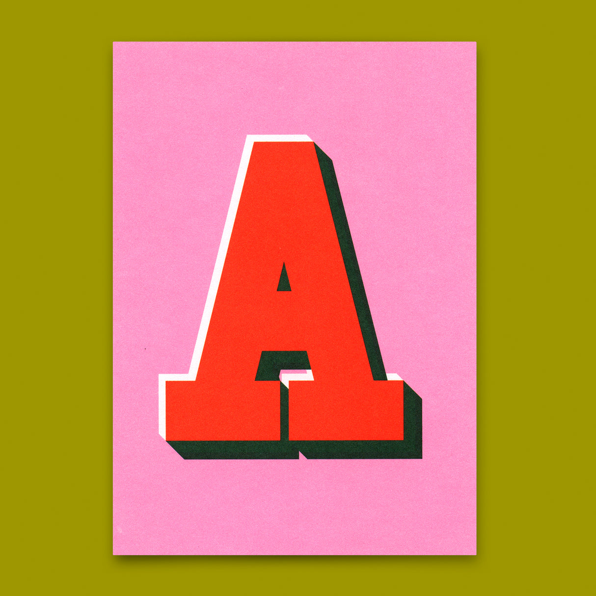 Deli Cards Monogrammkarte "A" | Coole Buchstaben Postkarte
